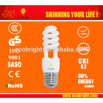 T2 11W espiral medio energía ahorro lámpara tubo 10000H CE calidad